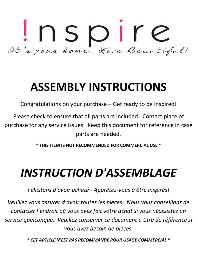 Inspire REMY 401-692 Assembly instructions