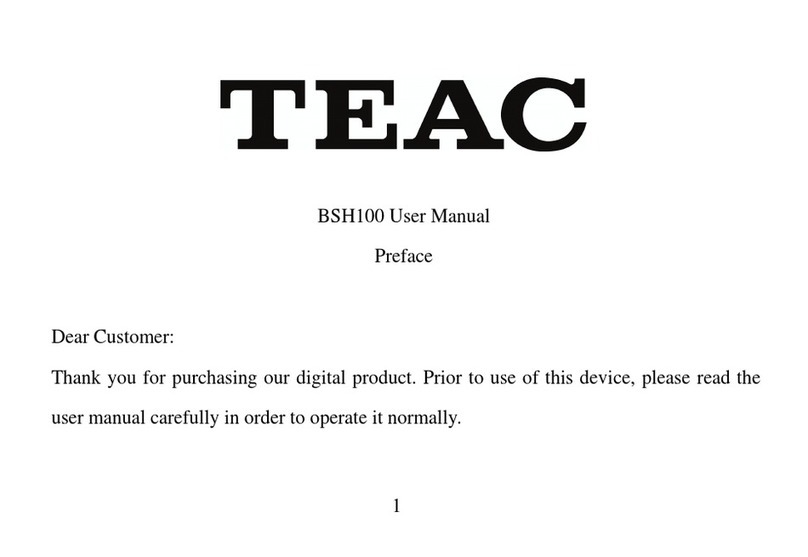 Teac BSH100 User manual