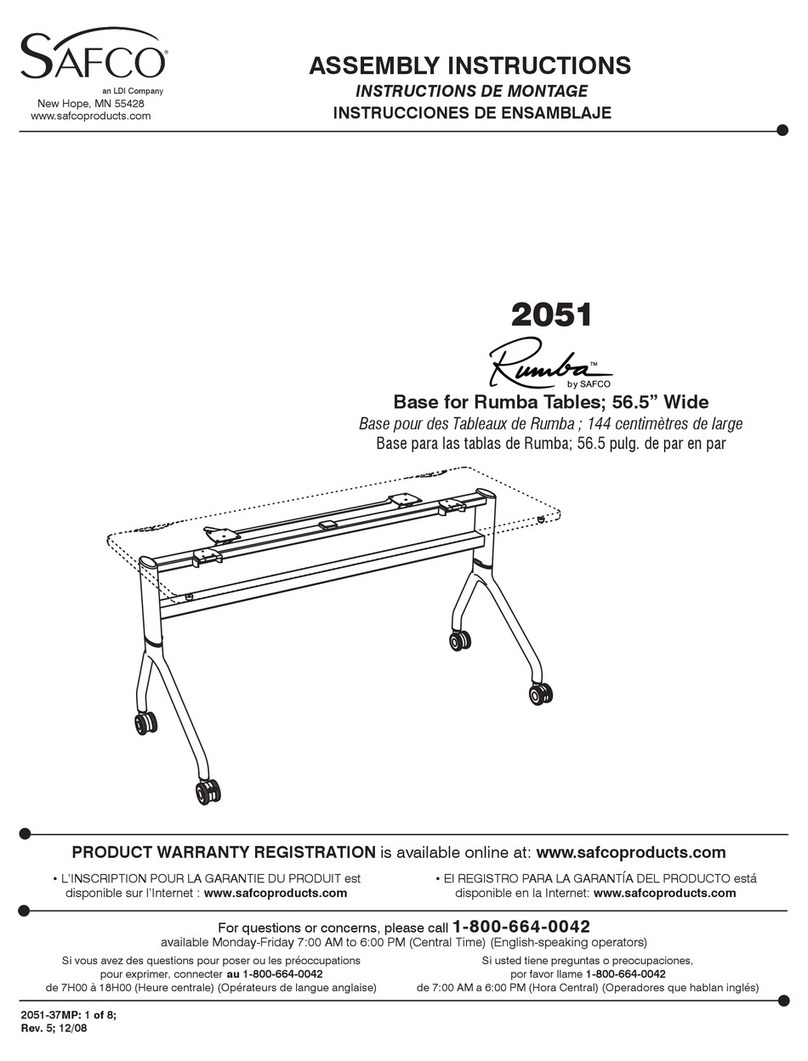LDI SAFCO Rumba 2051 Assembly instructions