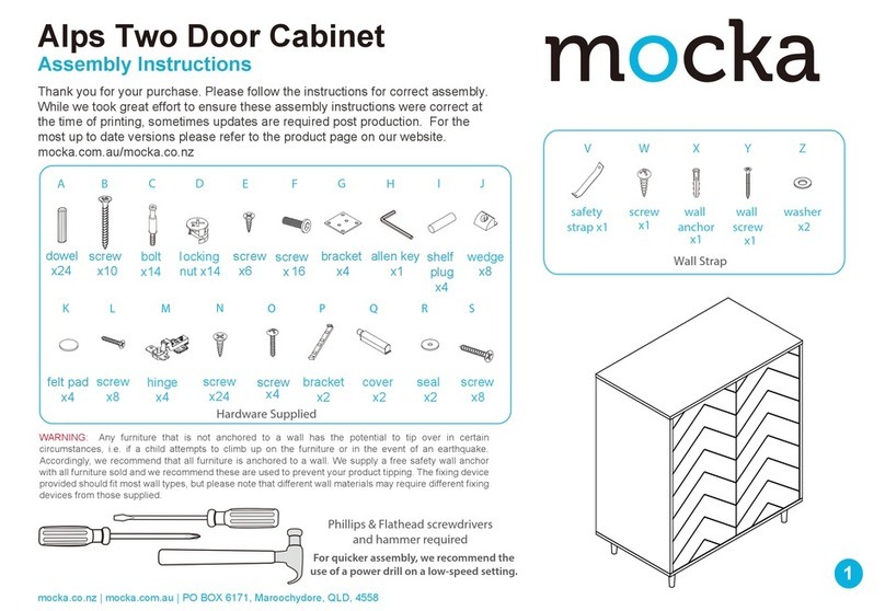 Mocka Alps Two Door Cabinet User manual