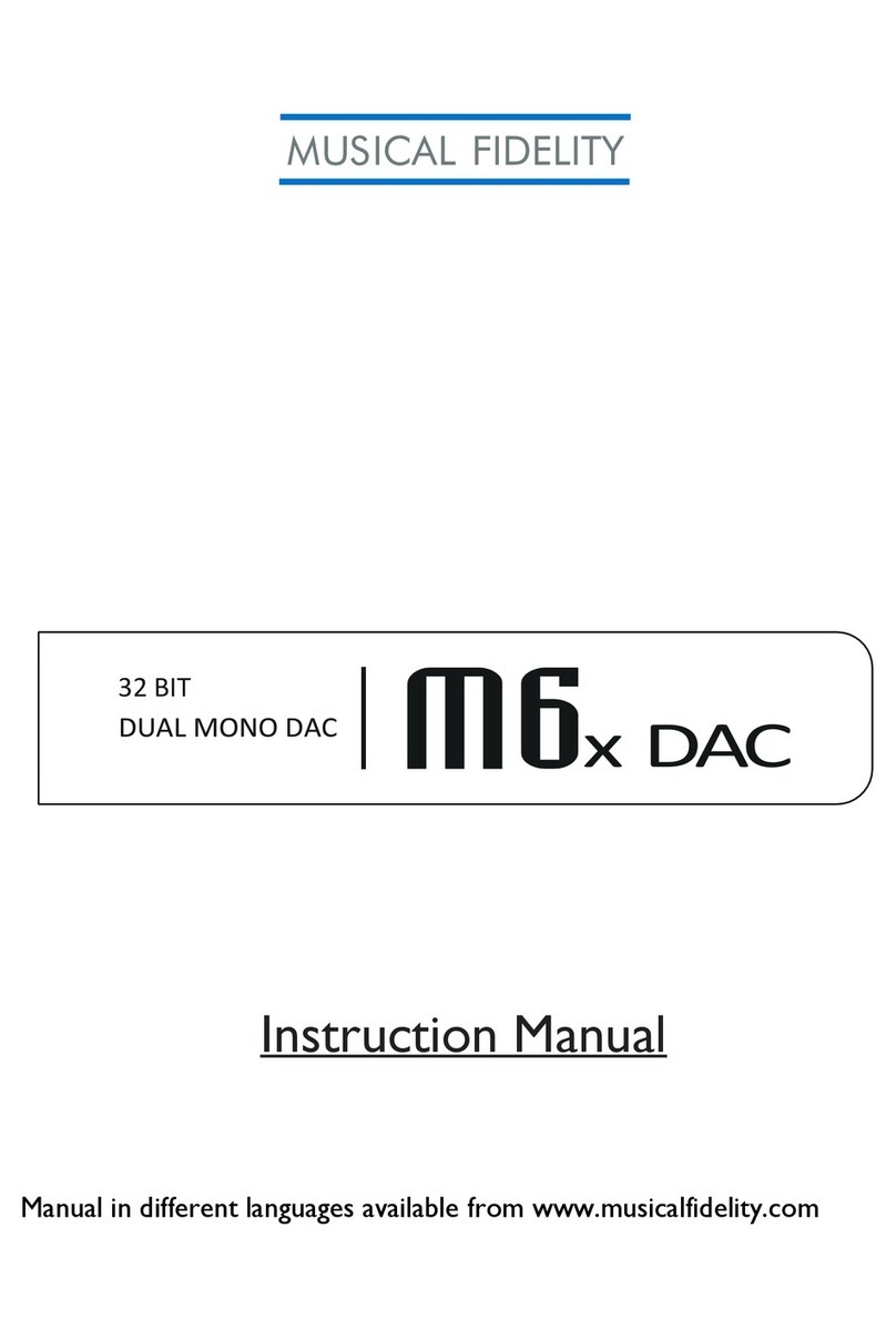 Musical Fidelity M6X DAC User manual