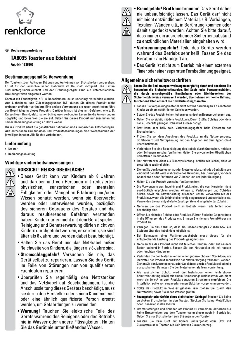 Renkforce TA8095 operating instructions