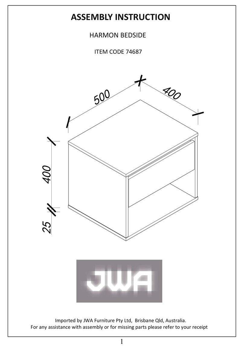 JWA HARMON 74687 Assembly instruction