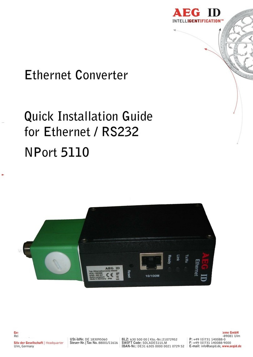 AEG NPort 5110 Quick installation guide