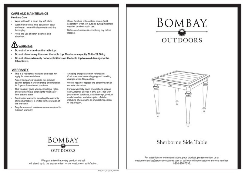 BOMBAY Sherborne Side Table User manual