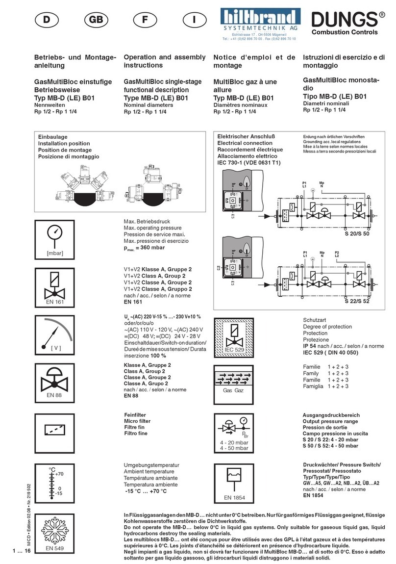 hiltbrand DUNGS MB-D LE B01 Operation and assembly instructions