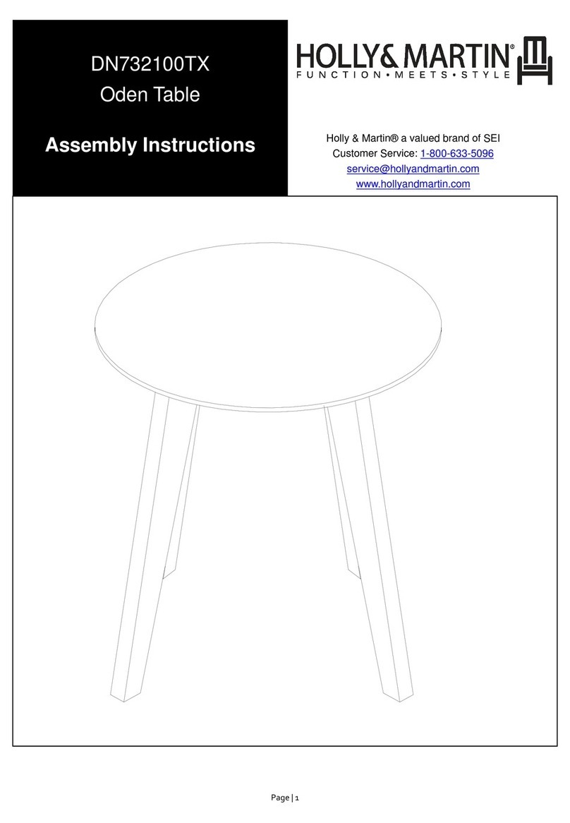 HOLLY&MARTIN Oden DN732100TX Assembly instructions