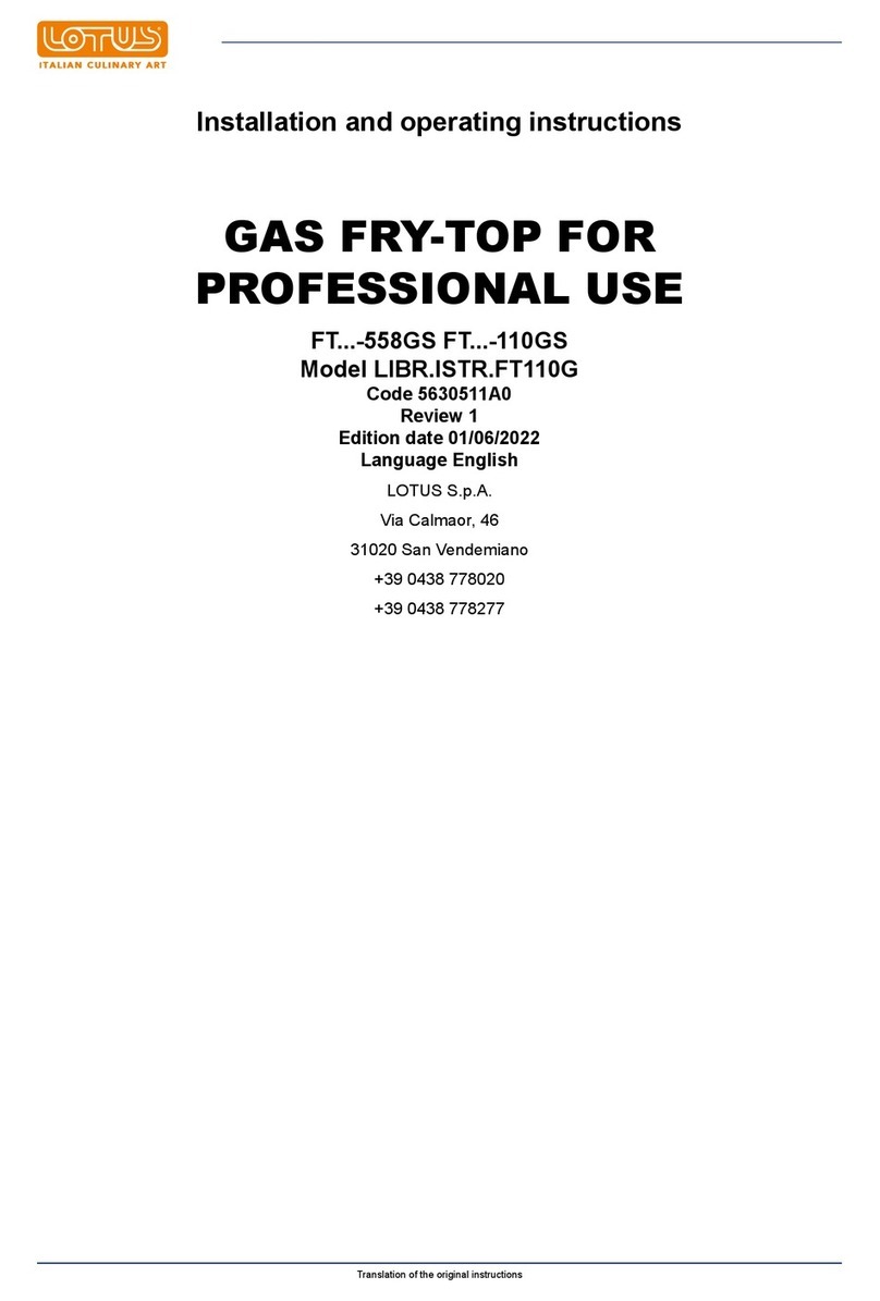 Lotus LIBR.ISTR.FT110G Installation and operating instructions