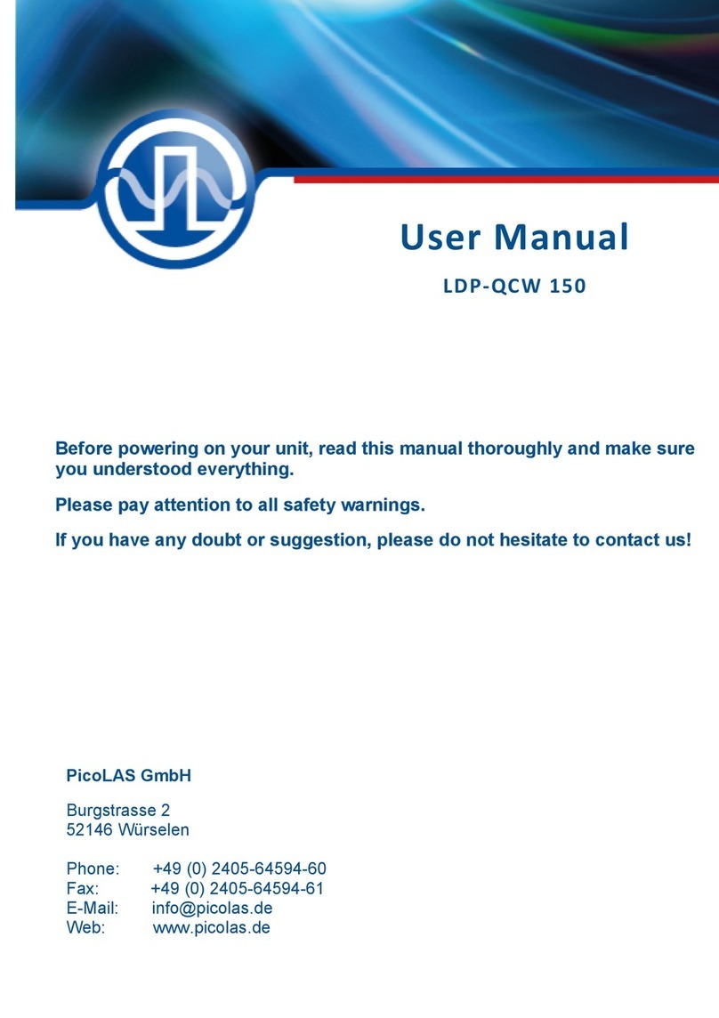 PICOLAS LDP-QCW 150 user manual