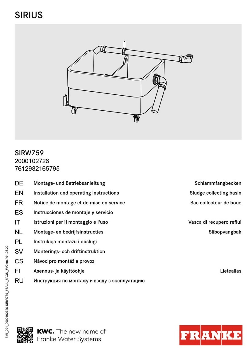 Franke SIRIUS SIRW759 User manual