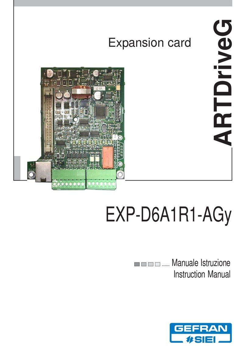 GEFRAN-SIEI ARTDriveG EXP-D6A1R1-AGy instruction manual