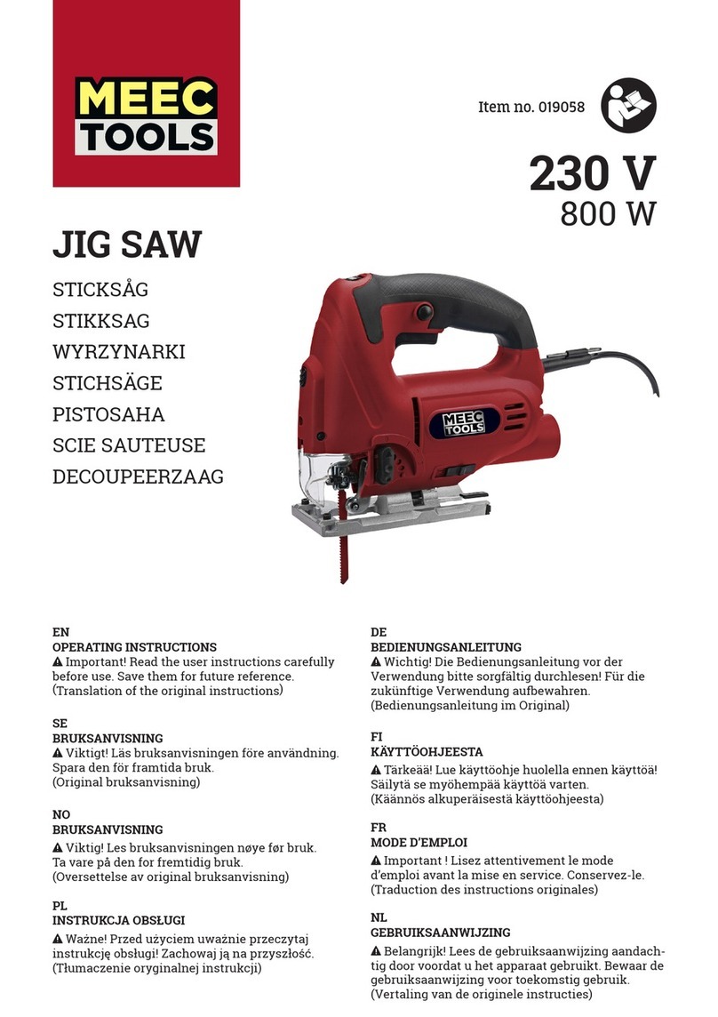 Meec tools 019058 operating instructions