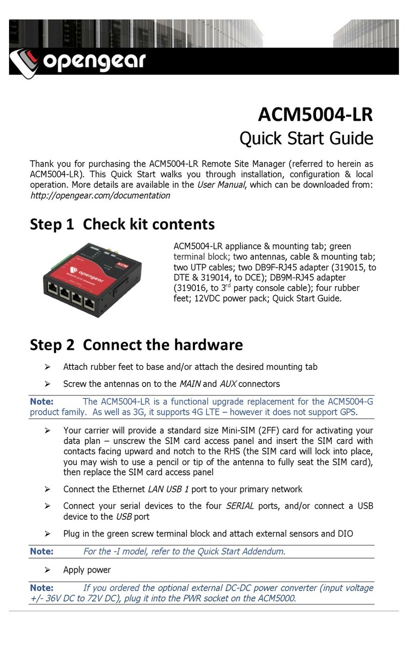 Opengear ACM5004-LR User manual