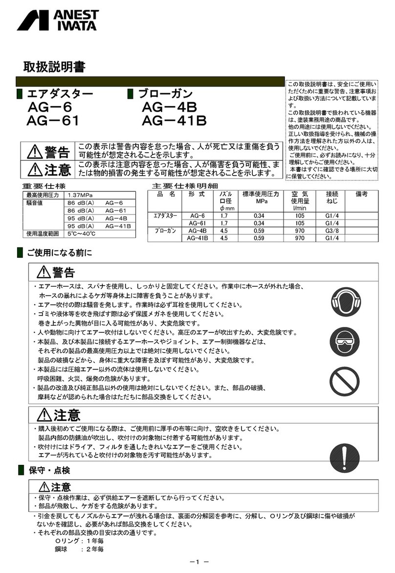 Anest Iwata AG-6 instruction manual