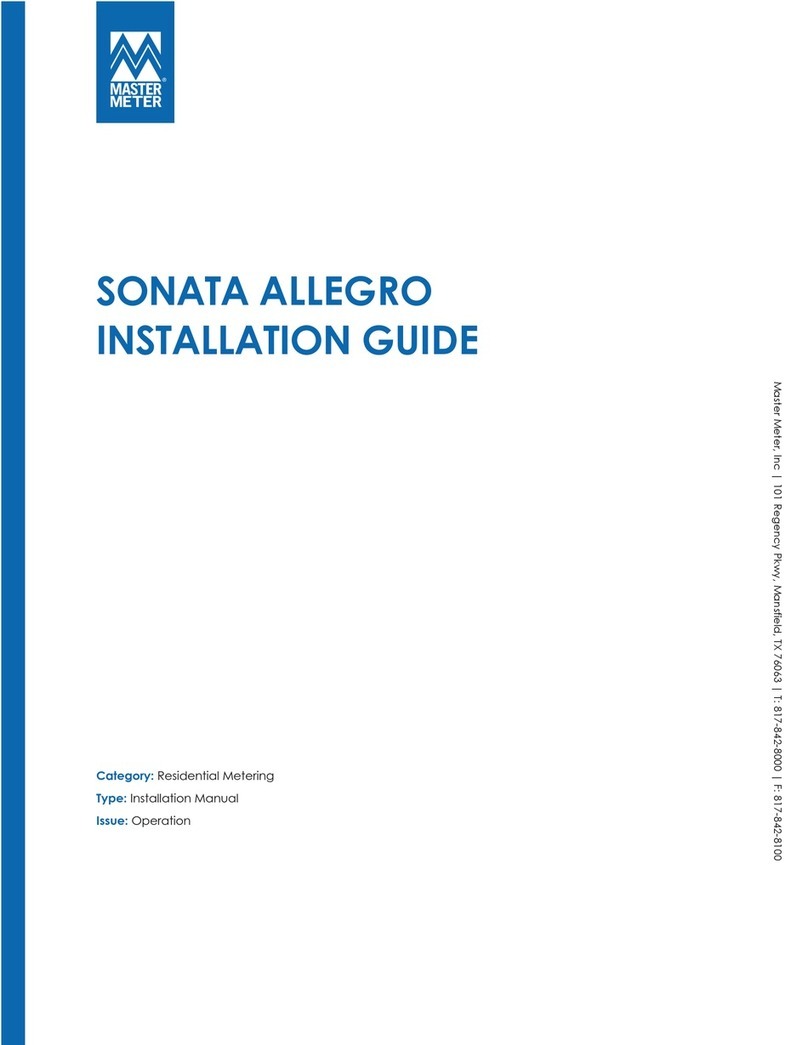 Master Meter SONATA ALLEGRO installation guide
