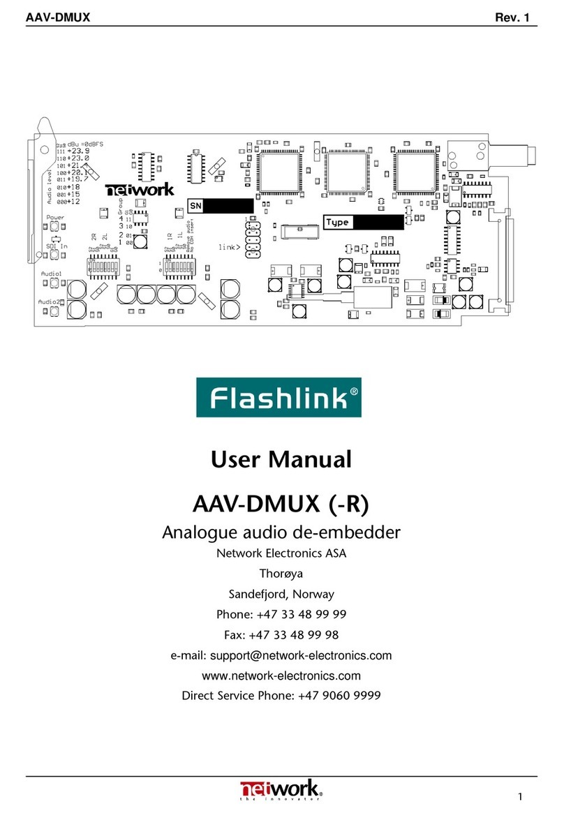Network Electronics Flashlink AAV-DMUX user manual