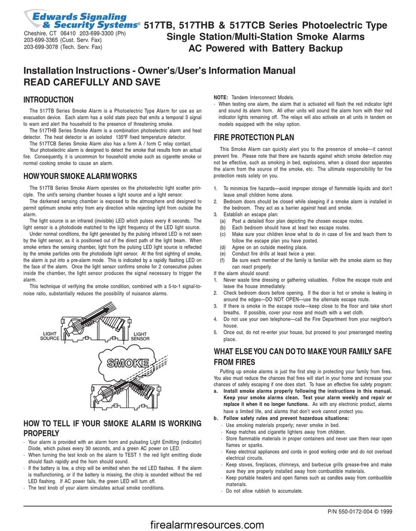 Edwards Signaling & Security Systems 517TB Series installation instructions