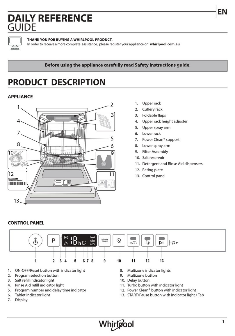 Whirlpool WIO3033PELAUS Installation and operation manual