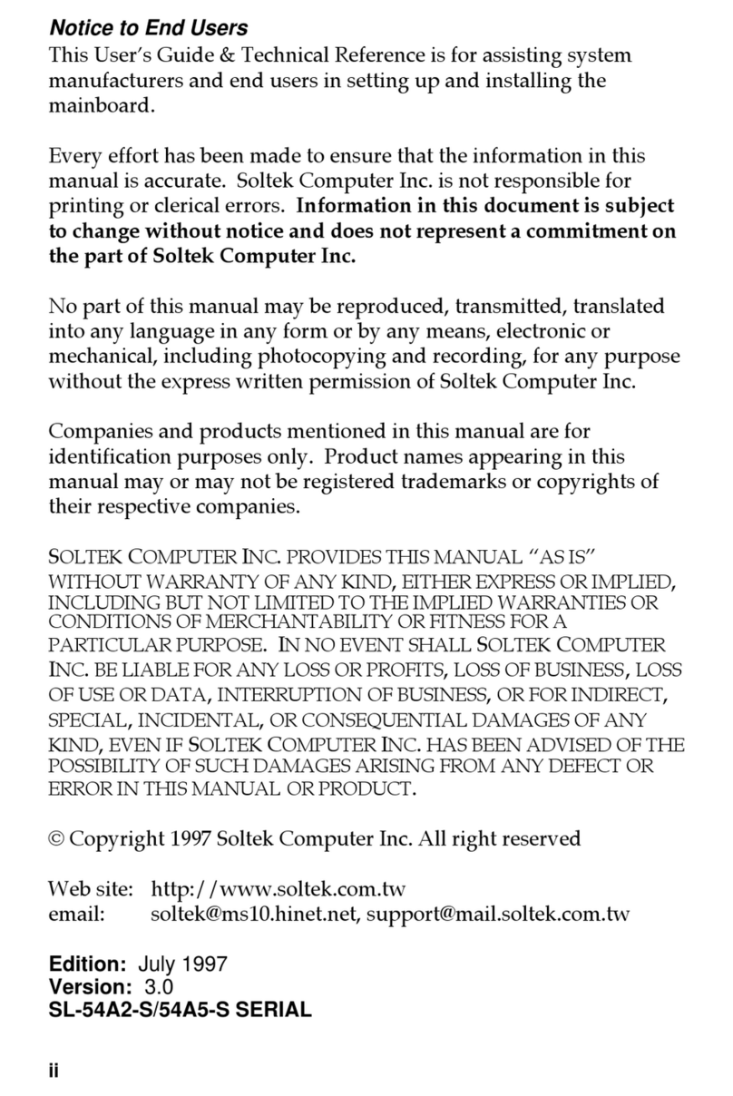 SOLTEK SL-54A2-S User manual