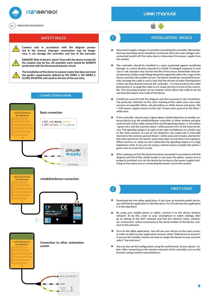 BleBox RainSensor user manual