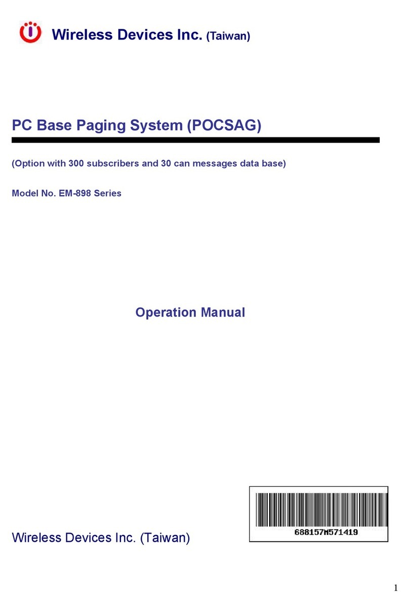 Wireless Devices EM-898 Series Operation manual