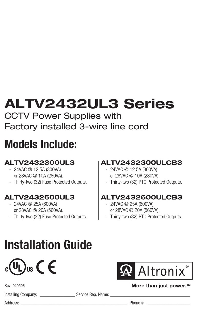Altronix ALTV2432300UL3 User manual