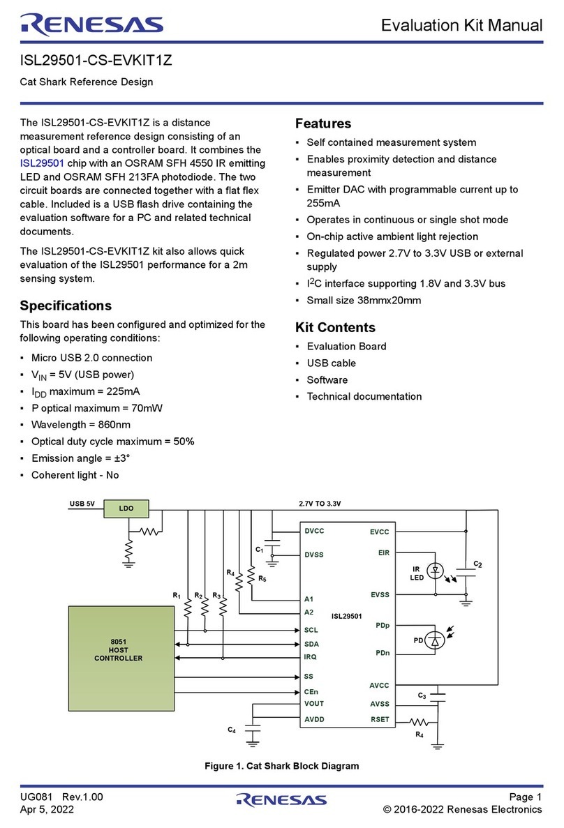 Renesas ISL29501-CS-EVKIT1Z manual