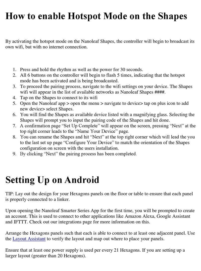 Nanoleaf Shapes User manual