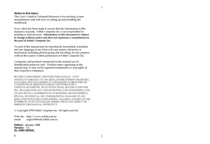 SOLTEK SL-55B5 User manual