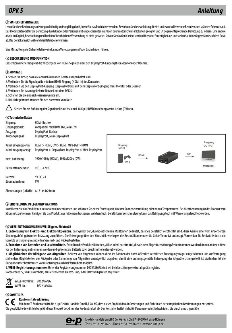 e+p DPK 5 instruction manual