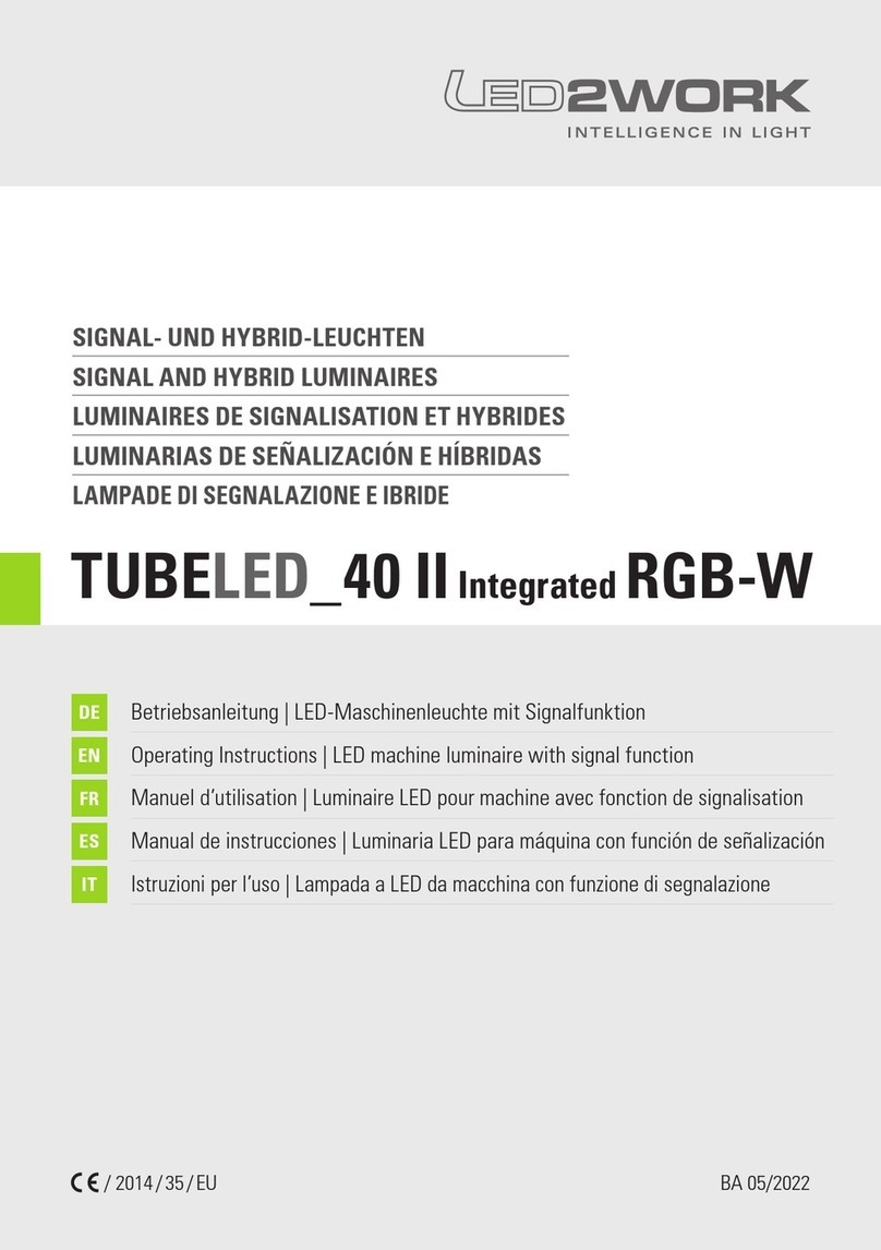 LED2WORK TUBELED 40 II Integrated RGB-W User manual