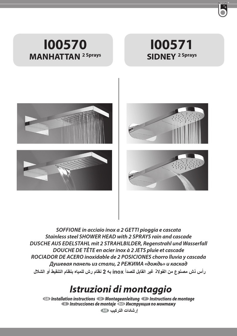 Sanipex Bossini MANHATTAN I00570 User manual Sanipex Bossini MANHATTAN I00570 User manual