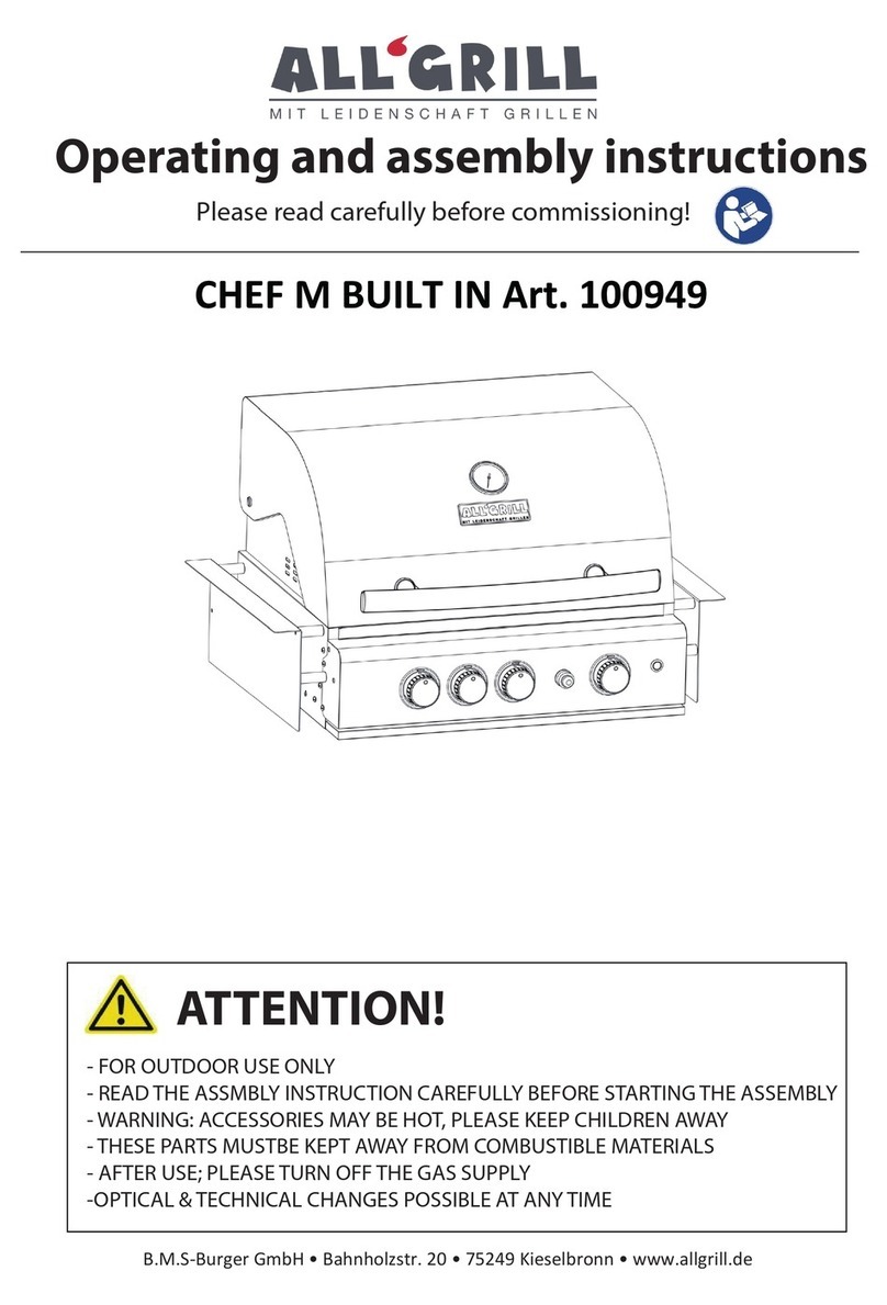 AllGrill Chef M Built In Operating & assembly instructions