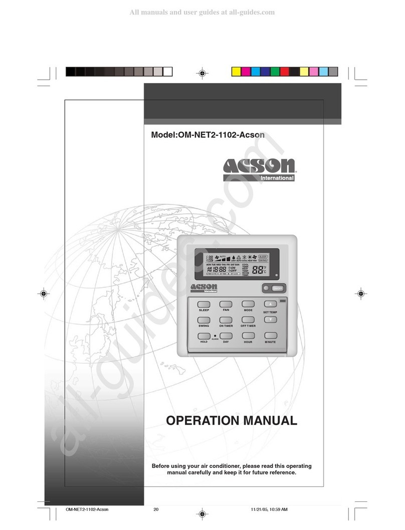 Acson international OM-NET2-1102-Acson Operation manual