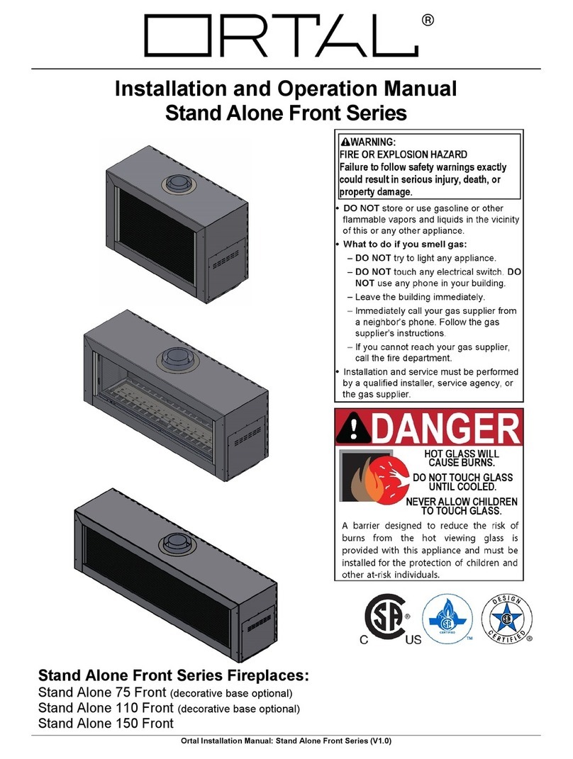 ORTAL Stand Alone Front Series Installation and operation manual ORTAL Stand Alone Front Series Installation and operation manual