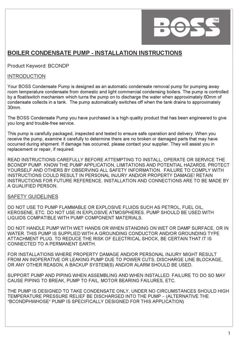 BOSSCO BCONDP installation instructions