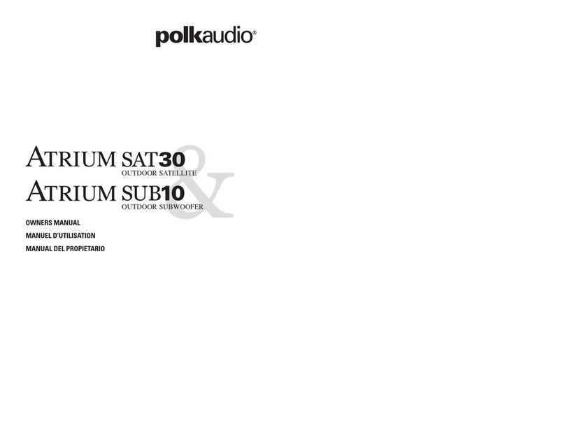 Polk Audio Atrium Sub10 User manual