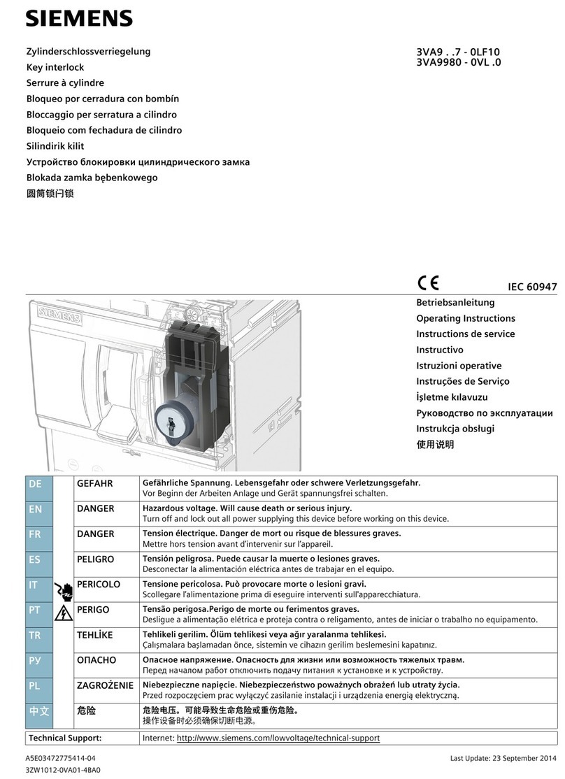 Siemens 3VA9 7-0LF10 Series User manual
