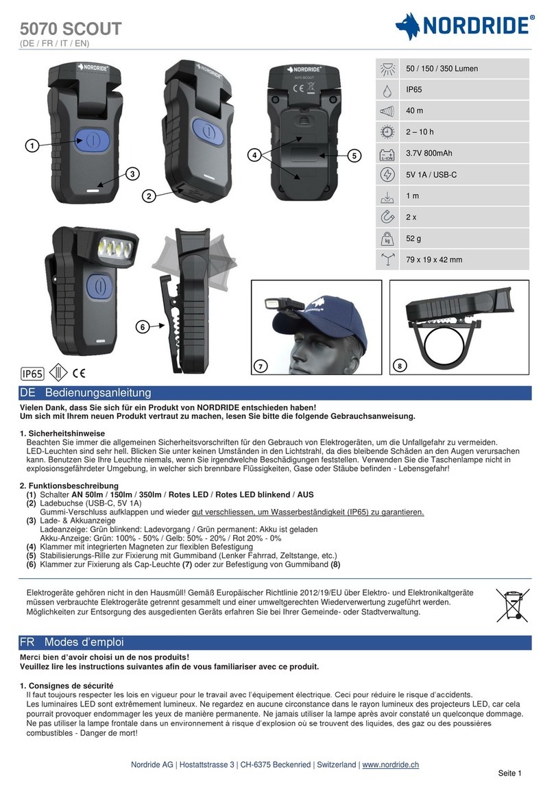 NORDRIDE 5070 SCOUT operating instructions
