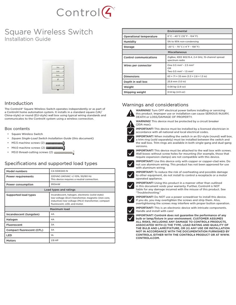 Contro l4 C4-SSW240-N User manual Contro l4 C4-SSW240-N User manual