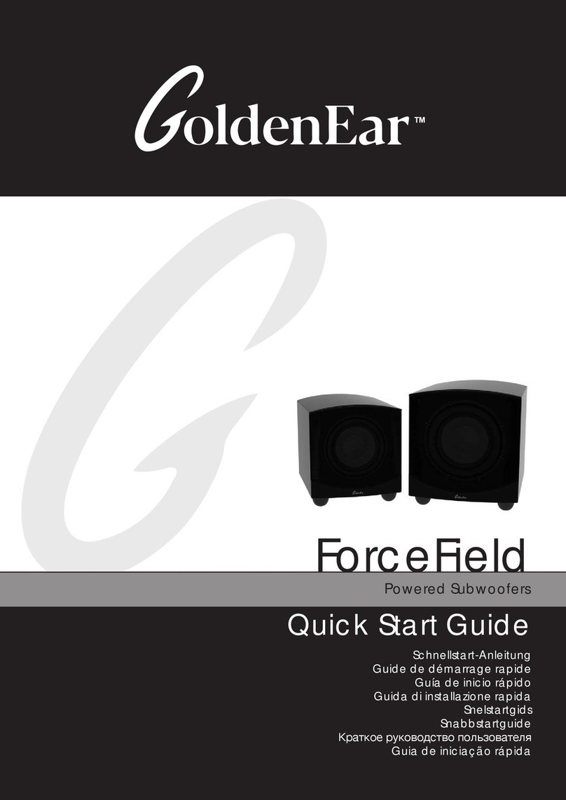 GoldenEar Technology ForceField 30 quick start guide