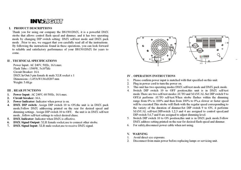 involight BS1501DMX quick start guide