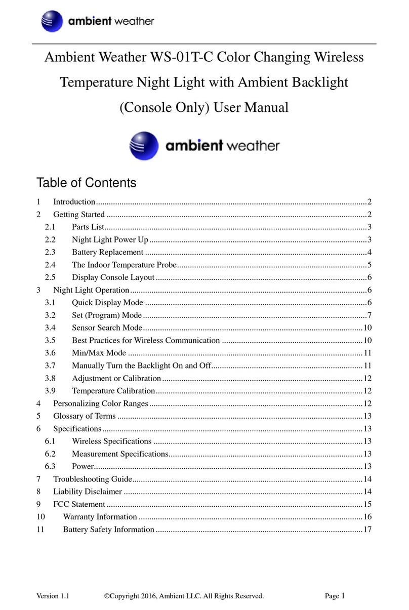 Ambient Weather WS-01T-C user manual