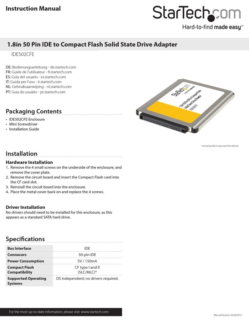 StarTech.com IDE502CFE instruction manual