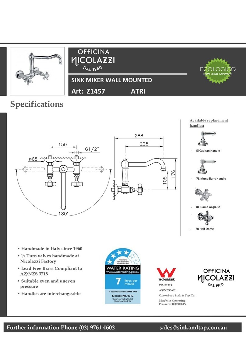 Watermark OFFICINA NICOLAZZI ATRI Z1457 User manual