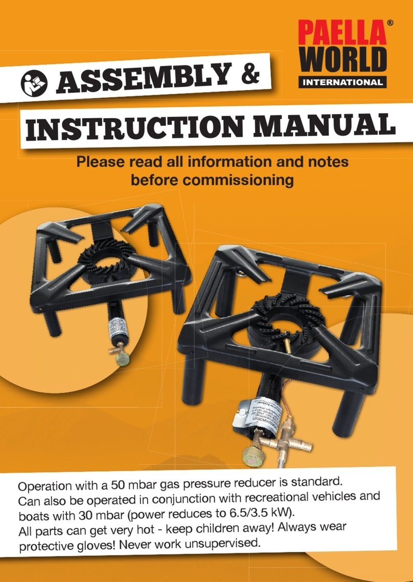 PAELLA WORLD 3030 Assembly & instruction manual