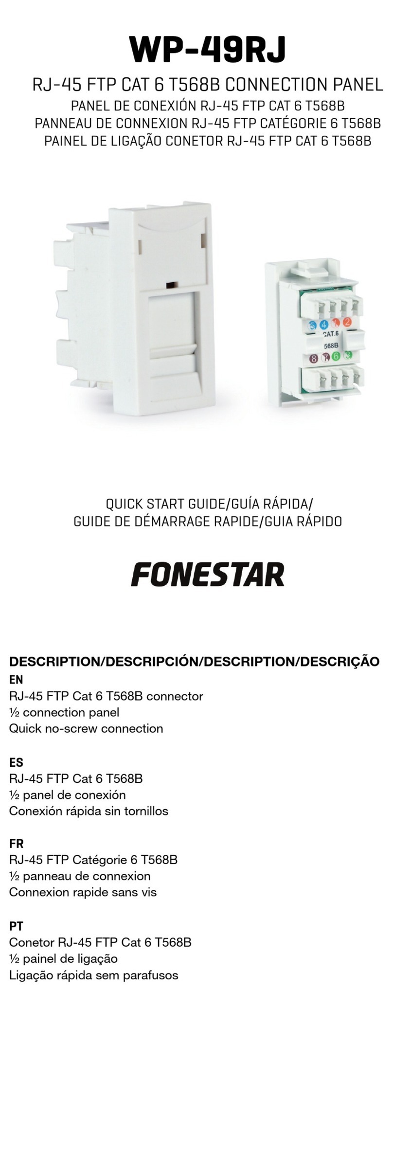 FONESTAR WP-49RJ quick start guide