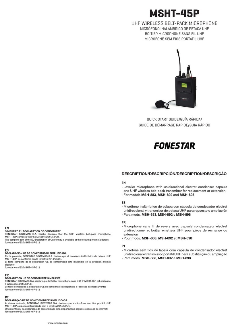 FONESTAR MSHT-45P quick start guide