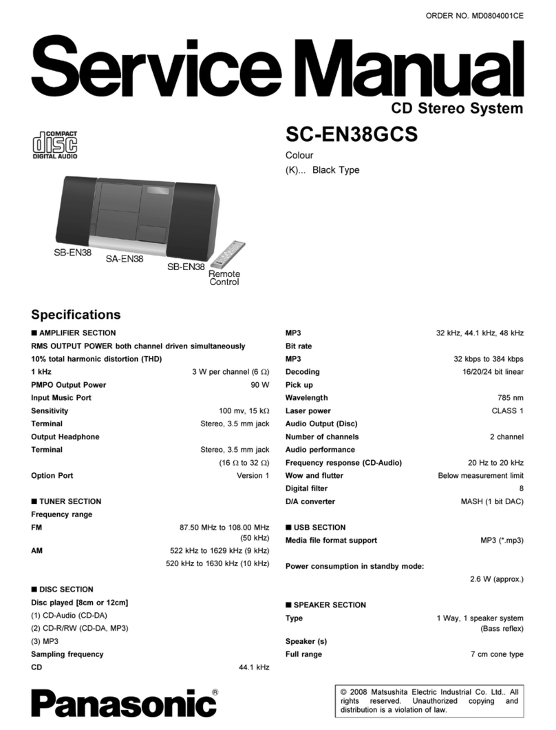 Panasonic SC-EN38GCS Service manual