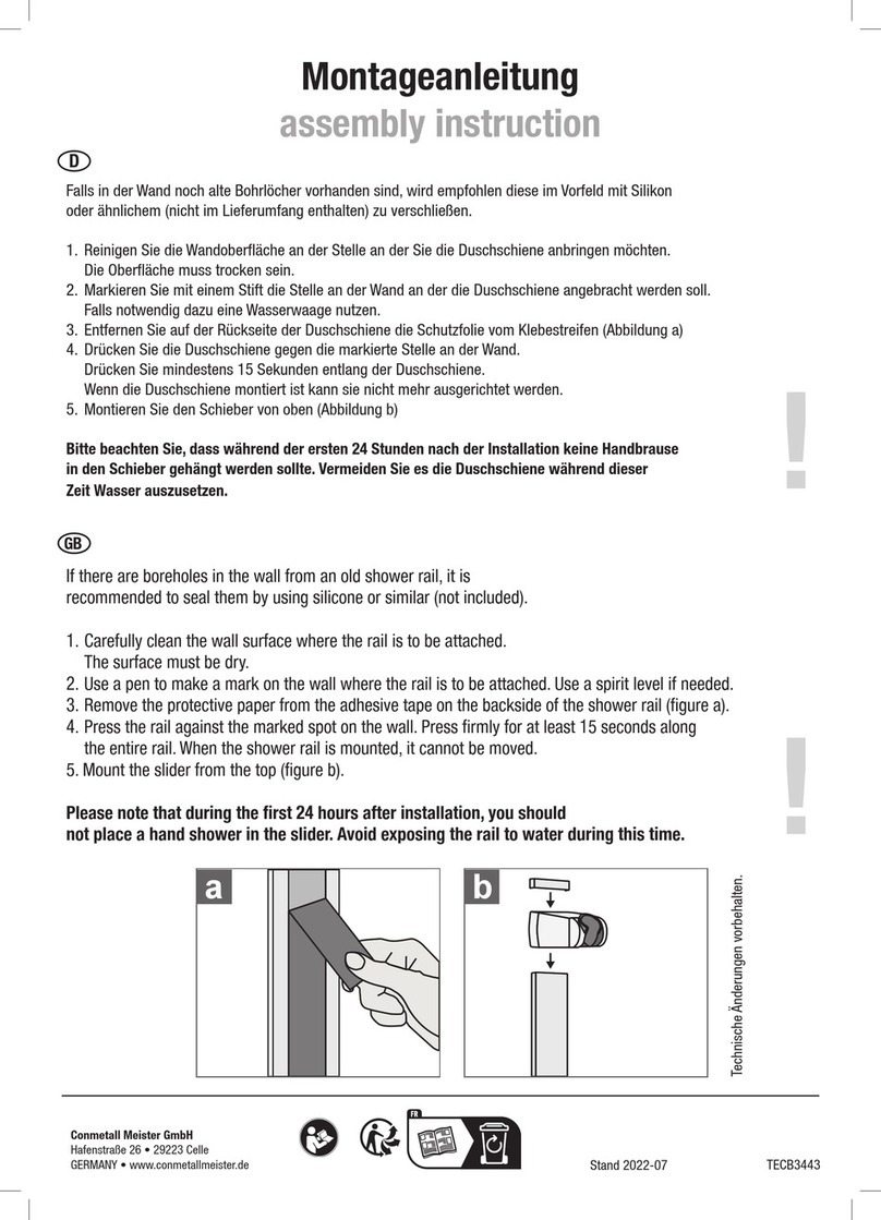 Conmetall Meister TECB3443 Assembly instruction